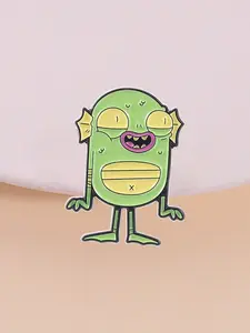 Adventure Time Fishman Enamel Pin, Fantasy Cartoon Design, Perfect for Denim Jackets, Backpacks, Cosplay Events, Ideal Gift