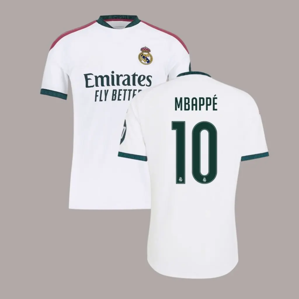 Real Madrid Mbappé #10 Home Jersey 2026-2027 – Men's White Stadium Soccer Shirt, Breathable Football Fan Jersey