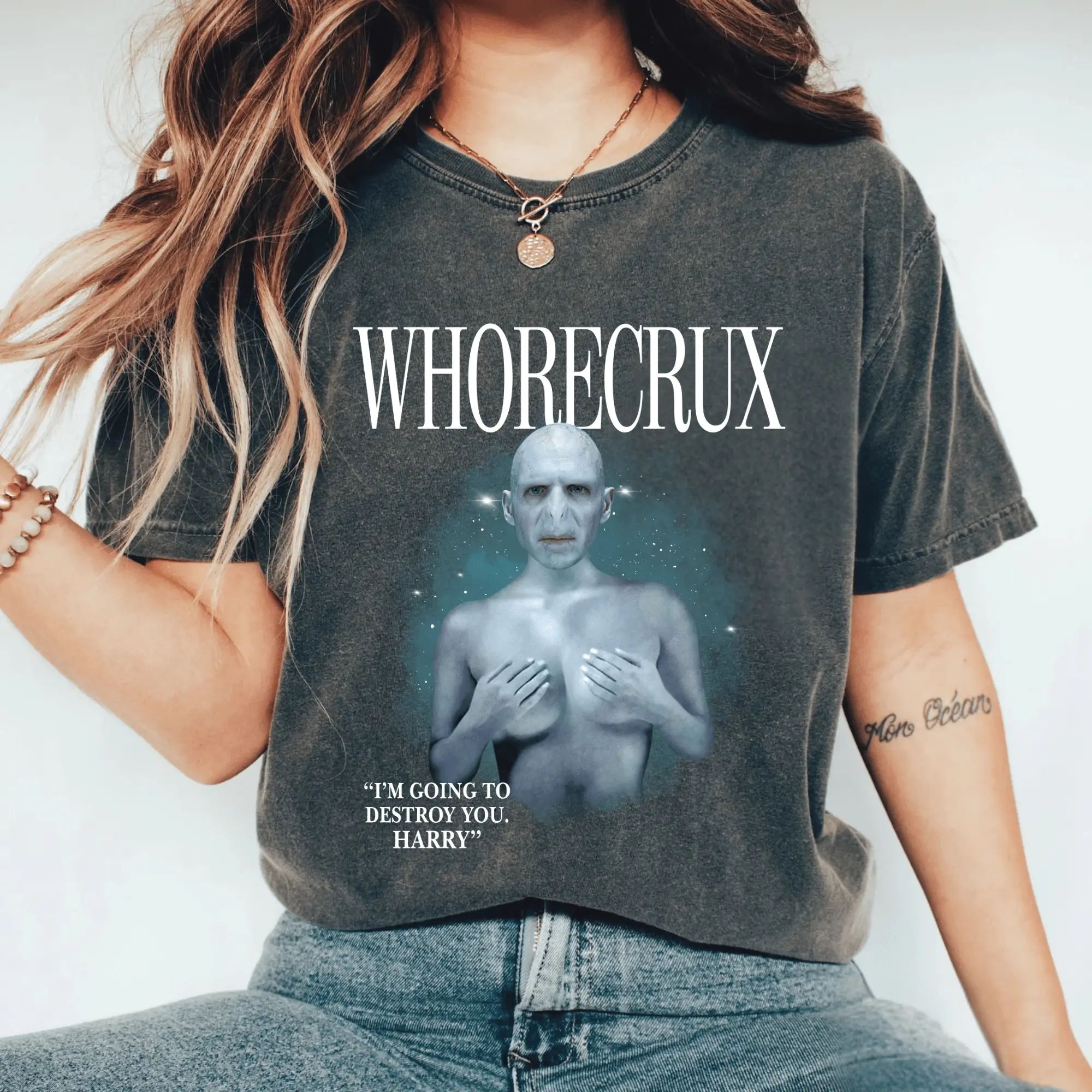 Funny Shirt Whorecrux I'm going to destroy you Harry Tshirt, Wizards Voldemort meme T-Shirt, Wizard School Party Tee, Bestie Gift