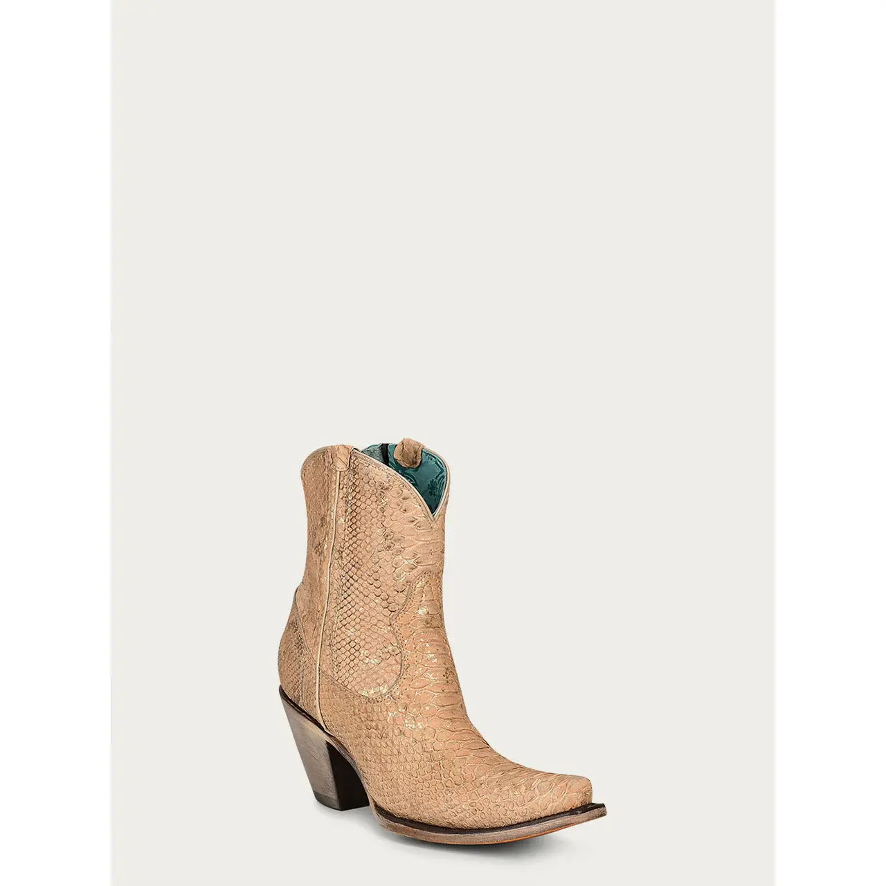 Corral Women's Nude Full Python Ankle Boot