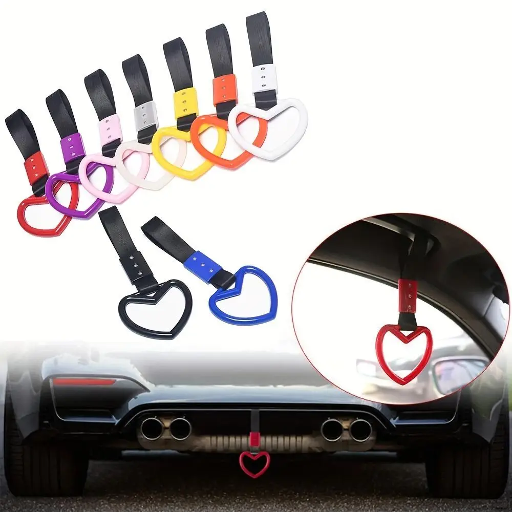Heart Shaped Car Handle Strap, Universal Car Warning Subway Train Bus Handle Strap, Car Decoration Accessories for Women & Men, Car Accessories