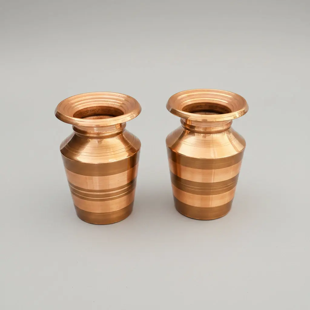 Handcrafted Copper Nepali Traditional Tama Lota - Metal Water Pot for Puja Offerings, Room Decor, Vase Use, Home Decoration & Gifting