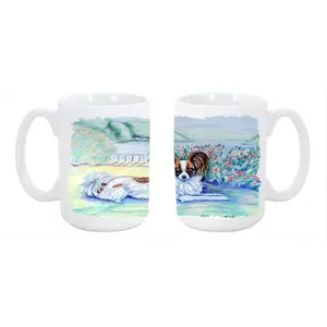 212 MAIN Papillon Large 15oz Ceramic Coffee Mug - Reusable, Washable, Dishwasher-Safe, Microwavable Stylish Kitchen Drinkware for Coffee, Tea