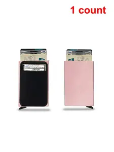 Ultra-Thin RFID Blocking Bank Card Holder Case, Metal Wallet for Men & Women, Smart Minimalist Design, Perfect Gift for Daily Use