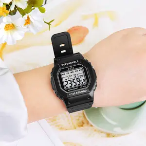 Square Digital Watch for Boys – Transparent Unicorn Design, Waterproof, Ideal for Junior & Senior High School Students