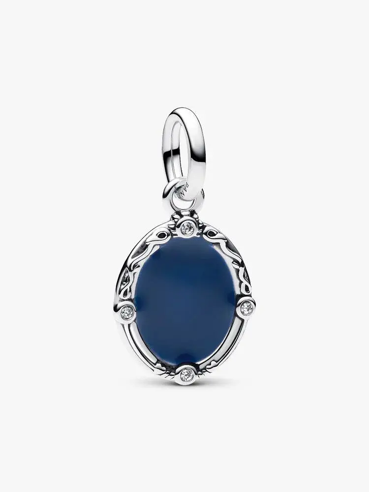 Pandora Disney Snow White Magic Mirror Dangle Charm, Collectible Character Enamel Charm & Pendant with Deep Blue Enamel, 793840C01, Collectibles, Character Enamel Charms & Pendants