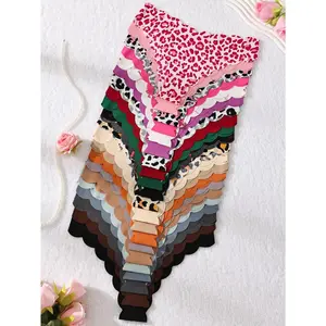 4/5/6/7/8/9/10/13/15/21Pcs Women's Solid/leopard Print Seamless Panties Back To School Casual Soft Comfort Breathable Knicker for Fall, Lady Multipack Underwear for Fall, Seamless Panties 2024Womenswear, 90s Clothes Wear