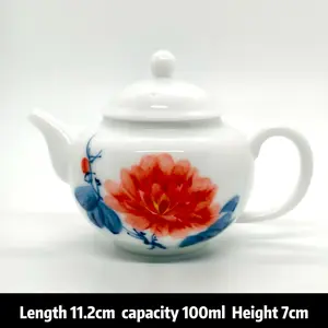 [National Beauty & Heavenly Fragrance] Hand-Painted Peony Blue & White Teapot, New Chinese Underglaze Gongfu Tea Vessel, Retro Porcelain Gift Box For Home & Holiday Gifting & Aesthetic Collection