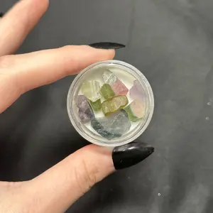Raw Watermelon Tourmaline Collection Jars | Meaning, Uses & Natural Stone Forms