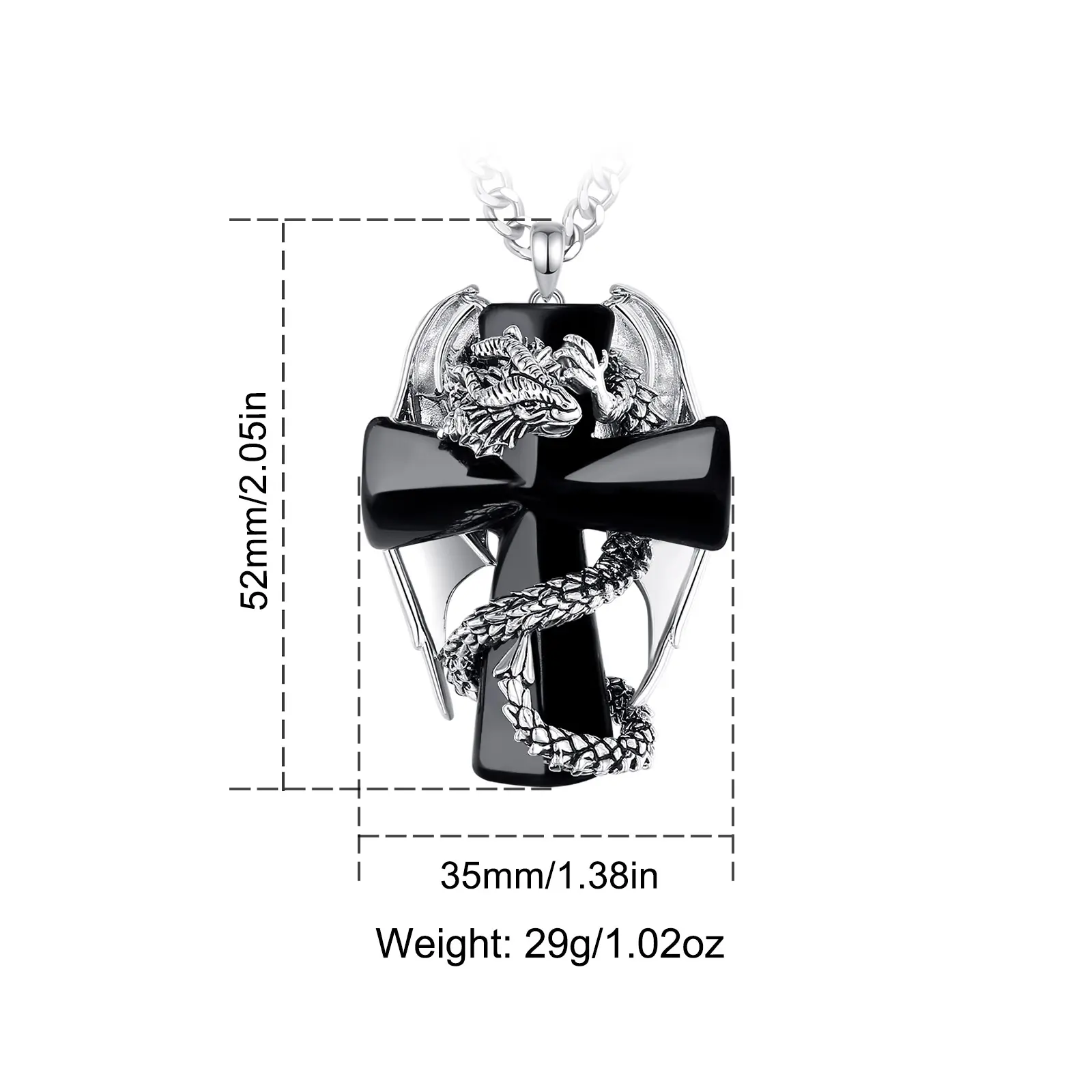 Cystal Obsidian Cross