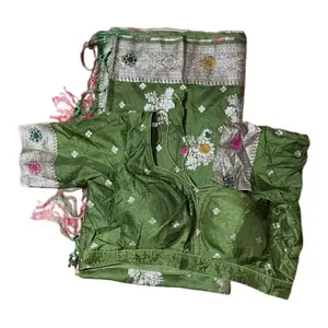 Dola Silk Saree with Fall and Pico Padded Blouse in Variety Color for Traditional Wear