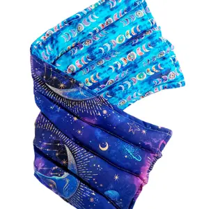Therapeutic heating-cooling rice bag, neck wrap, rice bag, heat pad, cold pack, pain relief, massage therapy, spa, Celestial, Moon, Moon Phases