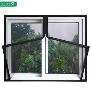 Upgraded No Drill Mosquito Window Screen, Zipper Closure Design, Ultra Fine Mesh Bug Screen, Breathable Airflow, Light Filtering, Multi Size Options