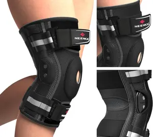 【NEENCA】Professional Adjustable Hinged Knee Brace with Removable Side Stabilizers, Knee Sleeve with Compression & Patella Bands for Pain Relief, Strong Stability for Arthritis, Meniscus Tear, Runners, Knee Braces For Knee Pain Arthritis