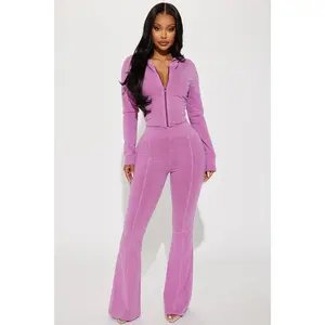 Need Me Vintage Wash Pant Set - Orchid