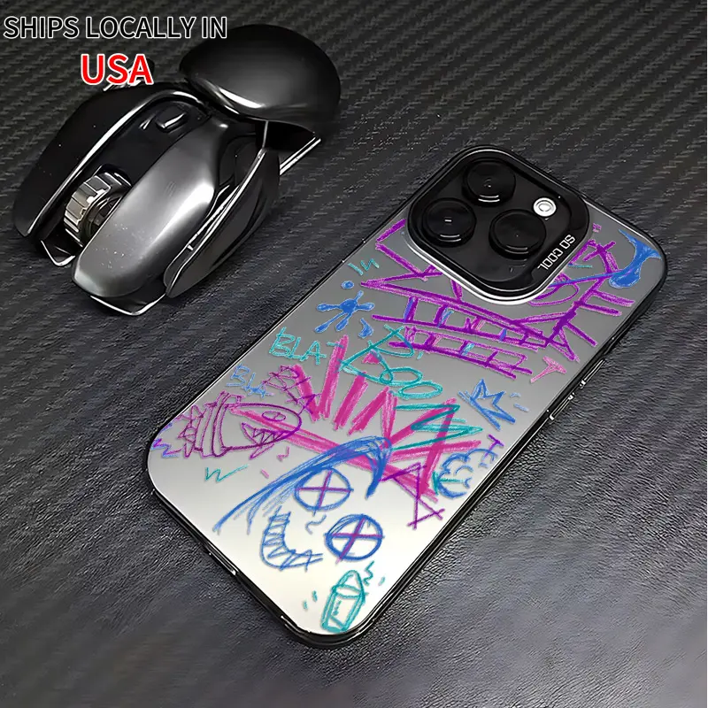 Arcanes Graffiti Jinx Cellphone Casing - Waterproof Protector with Frosted Finish, Anti-Fall Drop Protection, Shockproof Accessory for iPhone 17 Pro Max/16/15/14/13/12/11 Pro/X/XS Max