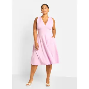 Kamelia Skater Midi Dress - Lilac