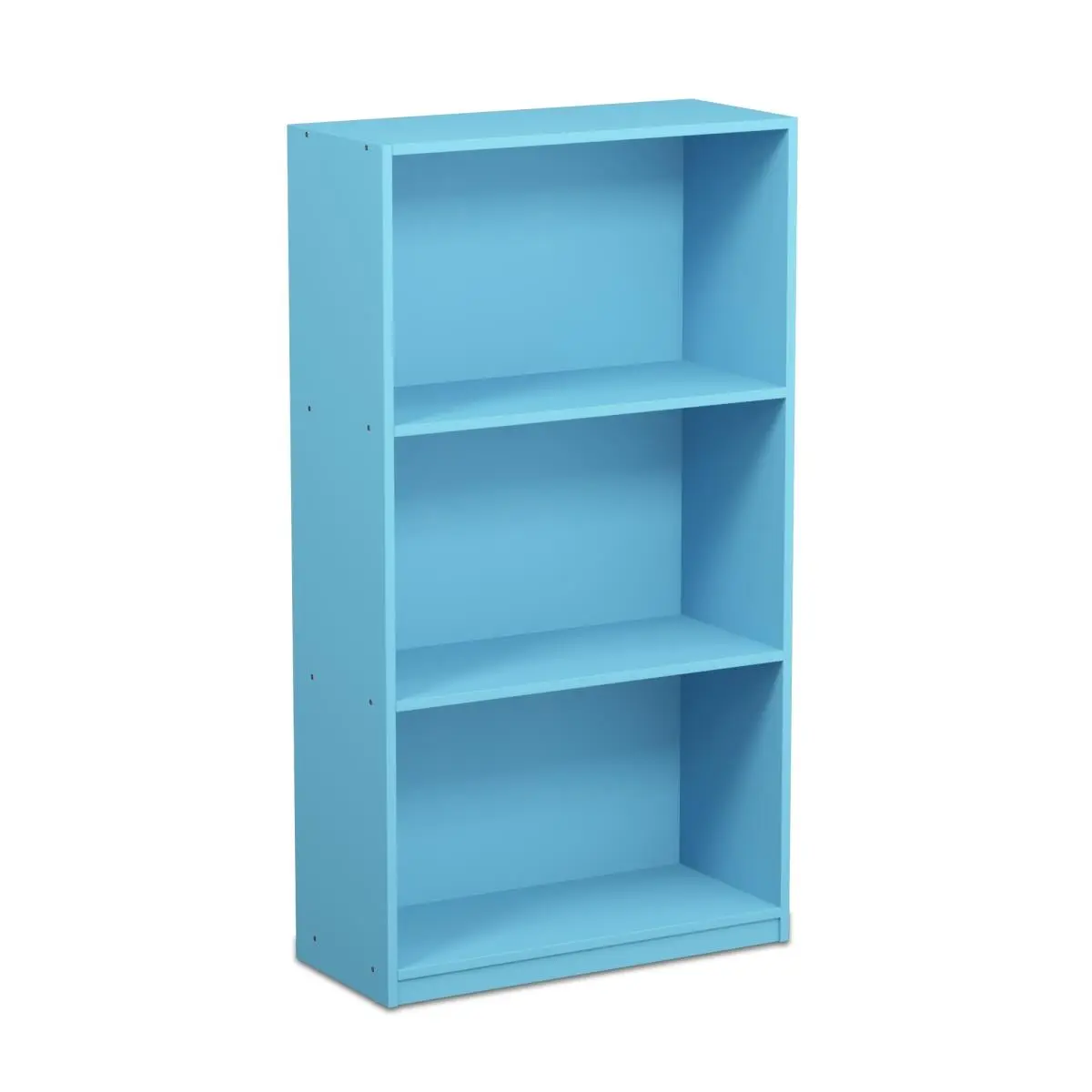 Furinno Basic 3-Tier Sturdy Home Library Bookshelf - 22.37 lbs, Light Blue, Modern Space-Saving Storage Solution, Durable Office Commercial Furniture Rack, Assembly Required