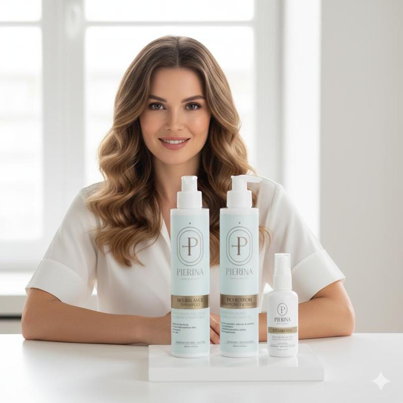 Pierina's Bio Hair Growth Bundle Repair & Nourish Shampoo Conditioner Biotin Tonic Hydrating Moisturizing Haircare for Stronger Radiant Hair Hydrate Moisture Nourishing Restore