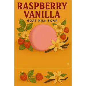 Raspberry Vanilla Goat Milk Soap: Handmade Moisturizing Skincare Bar