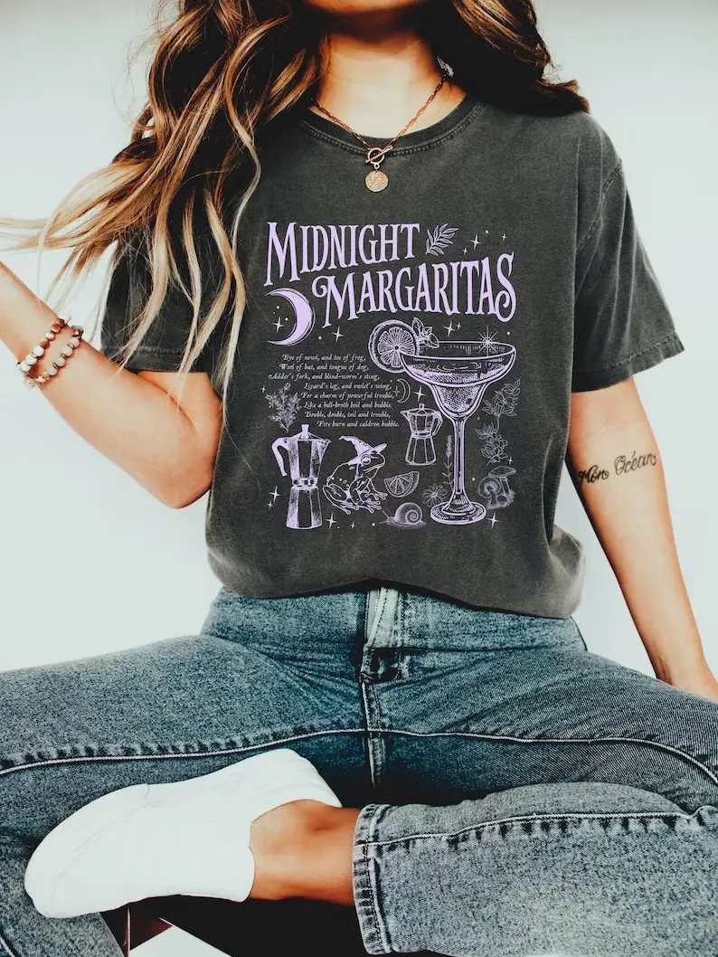 Midnight Margaritas Comfort Colors Tee - Witchy Practical Magic Shirt