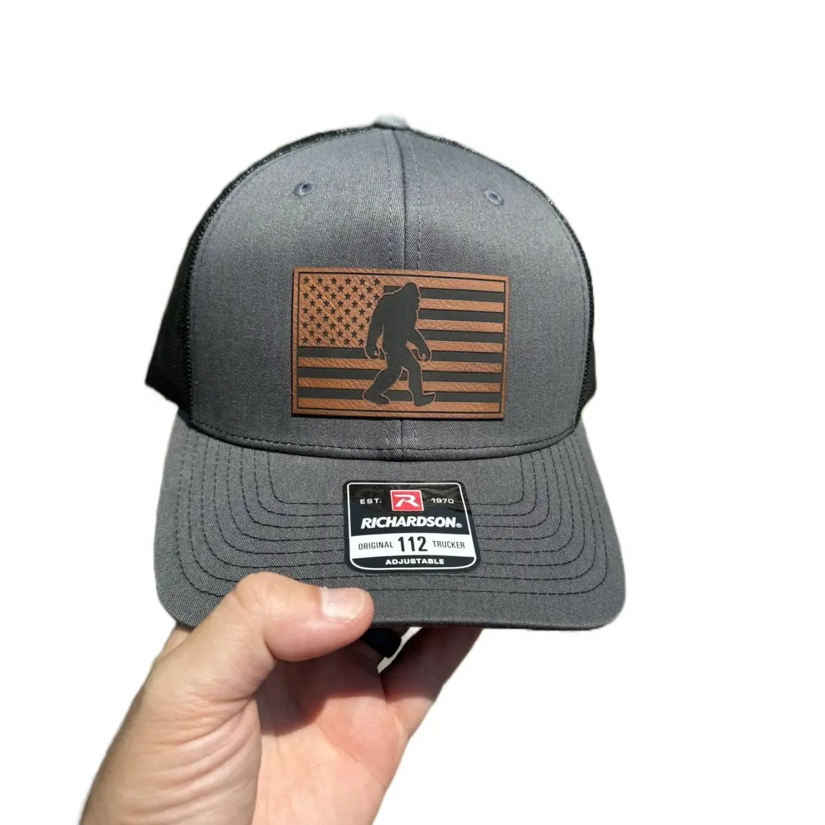 Bigfoot/Sasquach American Flag Hat.