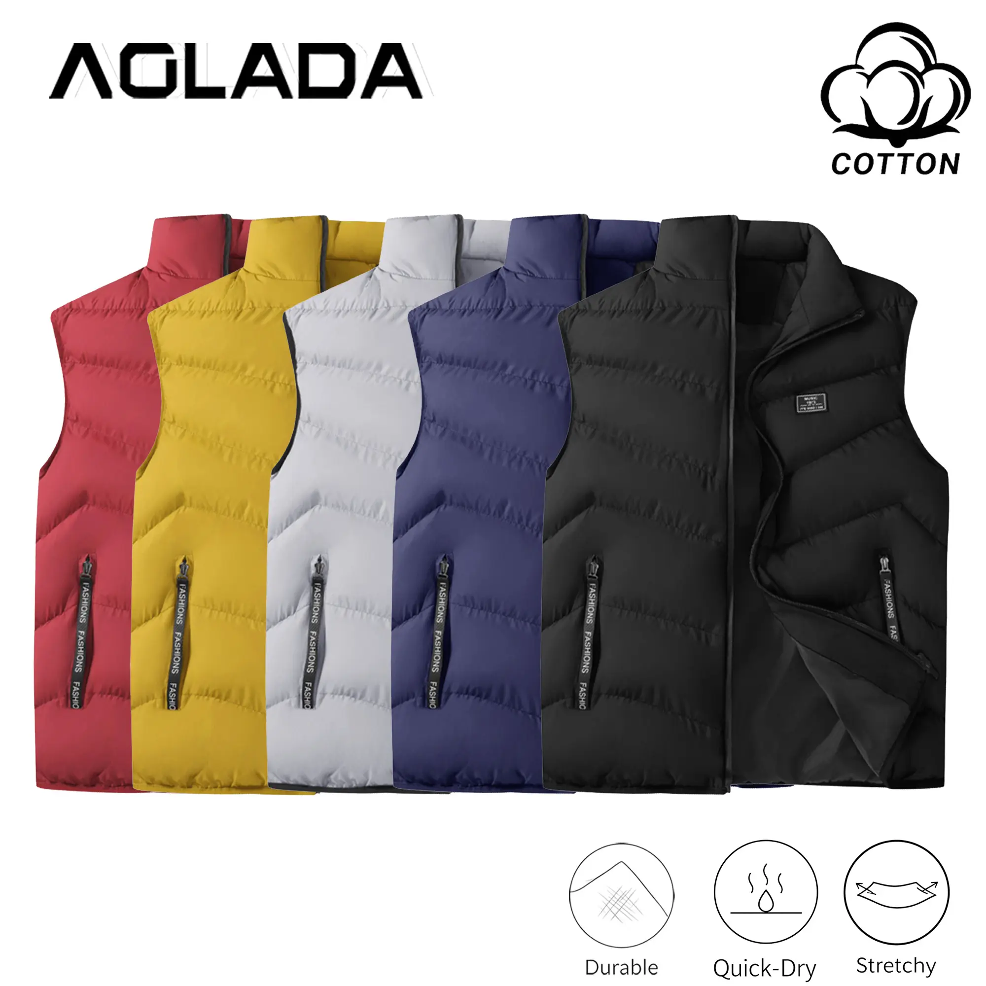 Men's Quilted Puffer Vest with Zipper Pockets - Lightweight Insulated Winter Vest with Stand Collar & Full Zip, Casual Warm Outerwear, No-Logo, XS-XXXL, Fast US Shipping #QuiltedVest #PufferVest #TikTokMadeMeBuyIt