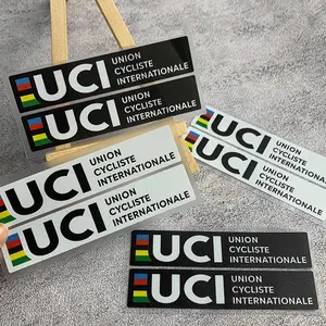 2-Pack UCI Approved Bicycle Stickers - Waterproof, UV Resistant PET Decals for Frame Protection, Multi-Colored