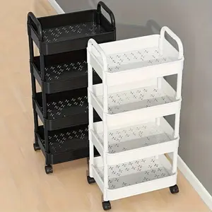 Portable Mobile Storage Trolley - Multi-layer Shelf, Space-saving Practical Trolley for Kitchen, Bathroom, Bedroom and Office, Suitable for Household and Commercial Use, Home Organization, Multi-functional Storage
