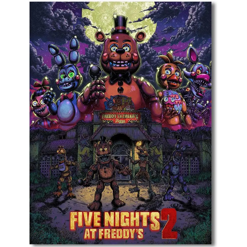 Five Nights Game At Movie Freddy'S Poster For Fans Kids Room Bedroom Wall Decor
