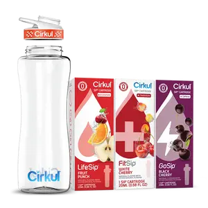 Cirkul® 32oz. Large Water Bottle Bundle: Energy, Electrolyte & Vitamin Flavored Water - No Sugar Trio