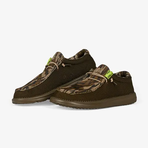 Men's 2-Tone Camo Look Mossy Oak Original Bottomland Casual Sneakers - Breathable, Flexible Shoes for Hanging Around the House