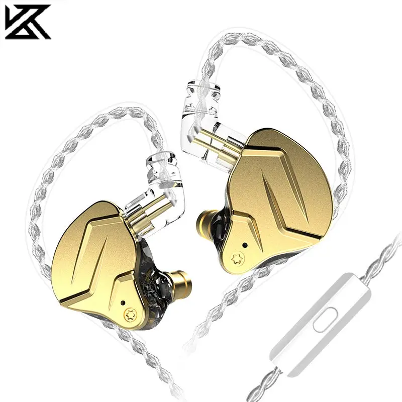 KZ ZSN Pro X Wired Earphones - 1DD-1BA Hybrid Drivers, 3.5mm Wired Audio, Metal Build, Hi-Fi Music, Bass Enhancement, Sport Headset Compatible with ZSX, ZAX, ASX, EDX, Z1 Devices