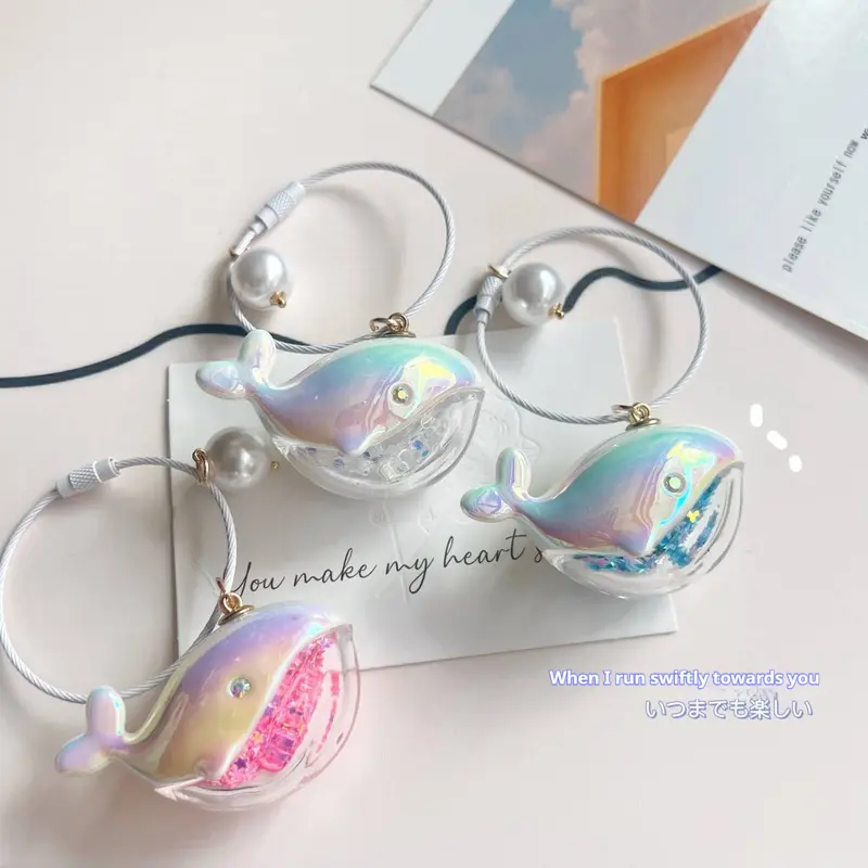 When I Run Towards You Su Zaizai Same Style Whale Pendant Keychain Schoolbag Pendant Aquarium Couple Souvenir