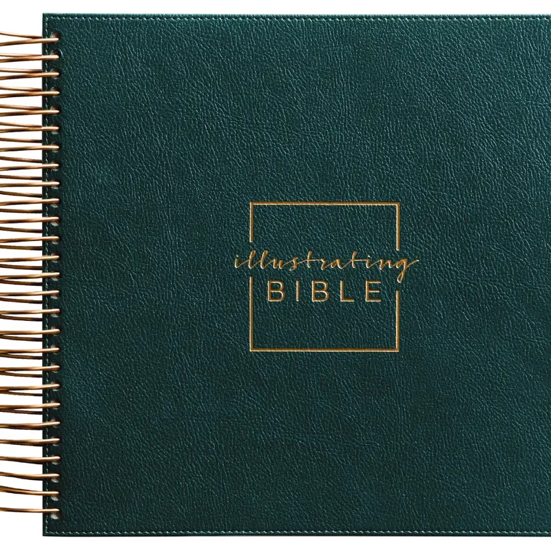 CSB, Spiral-bound Illustrating Bible, Leathersoft Spiral, Green: Draw, Write, and Reflect Your Way Through Scripture
