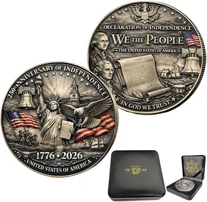 250th Anniversary U.S. Military Commemorative Coin, In God We Trust Commemorative Challenge Coin, Military Coin Gift for Veterans, History Loviers