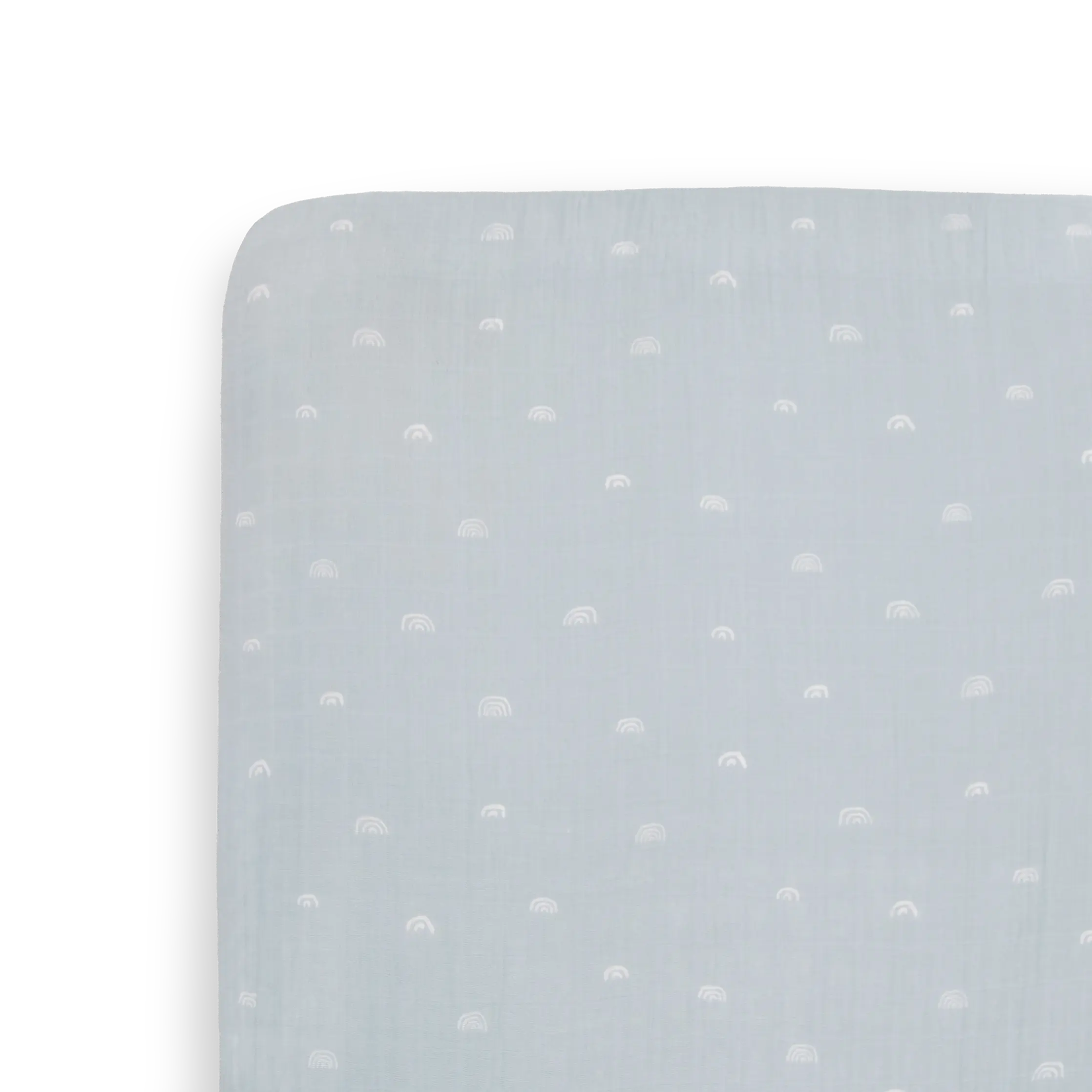 Cotton Muslin Crib Sheet - Blue Rainbow