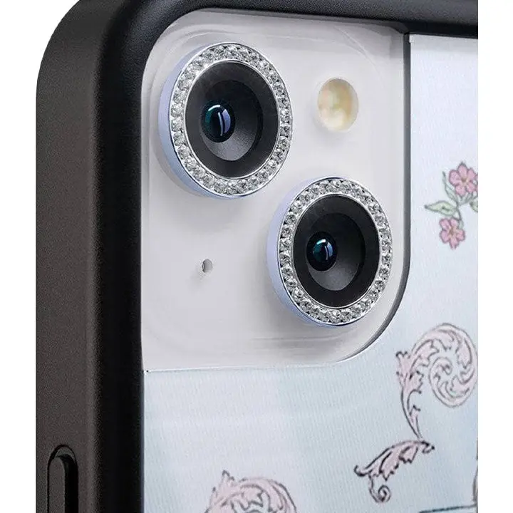 Wildflower Bling Blue Plastic Cellphone Case - Scratch-Resistant Protection, Camera-Compatible Cellphone Accessory for Smartphones