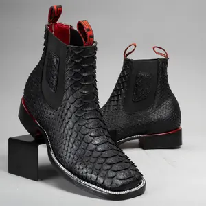 Cowboy Square Toe Cowhide Leather Ankle Boots - Premium Full Engraved Leather, Rodeo Style Made in Mexico Cowboy Square Toe Cowhide Leather Ankle Boots - Premium Full Engraved Leather, Rodeo Style Made in Mexico