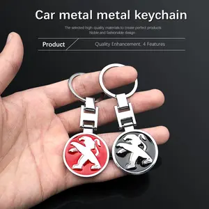 Car Badge Keychain Zinc Alloy Keyring Pendant Fashionable Alloy Keychain For Peugeot 206 308 208 207 3008 307 2008 508 407 5008 408 4008 Rifter 301 RCZ 108 608 107 607