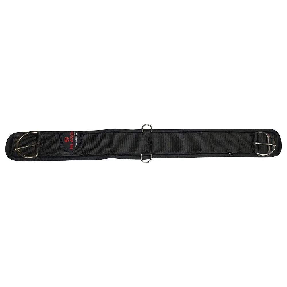 HILASON Western Horse Nylon Roper Saddle Cinch Girth Black Stainless Steel Buckle