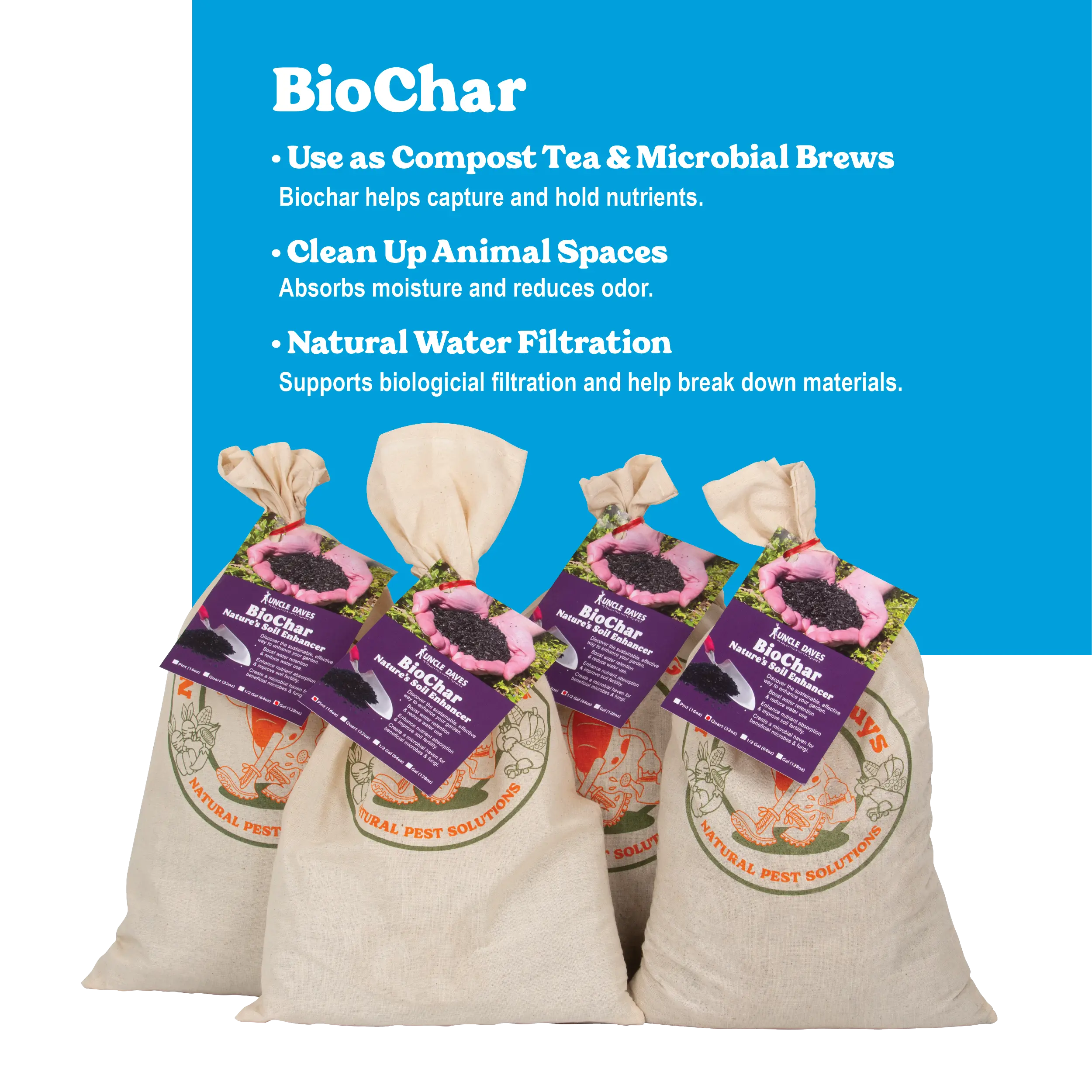 Uncle Dave's BioChar - Nature's Soil Enhancer