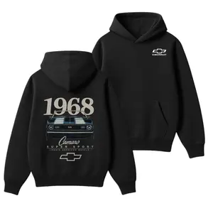 1968 Camaro Hoodie, Classic SS Muscle Car Graphic Sweatshirt, Retro Chevrolet Performance Hoodie for Car Enthusiasts