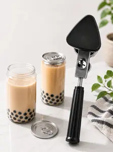 Manual Can Sealer 52mm, Handheld Can Sealing Machine for PET Plastic Cans, Portable Soda Beer Can Sealer Hand Operated Can Closing Tool for 52mm Standard Aluminum Easy Pull Ring Cans, Home DIY Beverage Jar Sealer