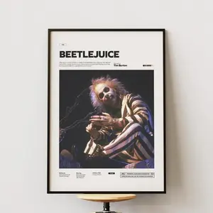 MiraMusic Beetlejuice Poster, Tim Burton Film Poster, Michael Keaton In Beetlejuice