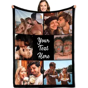 Valentines Day Gifts for Him Her, Custom Blanket with Picture Wedding Anniversary ,Personalized Photo Blankets I Love You Couple Gift for Women Boyfriend Girlfriend Wife Husband