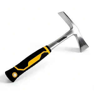 12.8" Manganese Steel Survival Pickaxe | Ergonomic Shock-Absorbing & Non-Slip Grip | Versatile for Digging, Chopping, Splitting, & Outdoor Survival | Durable All-Purpose Tool for Hiking, Camping, Excavation