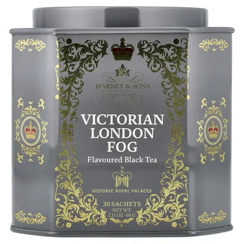 Harney & Sons Black Tea, Victorian London Fog, 30 Sachets, 2.11 oz (60 g)