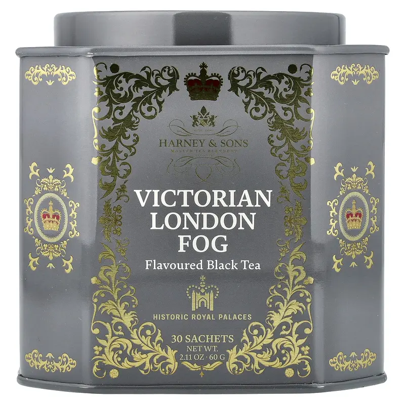 Harney & Sons Black Tea, Victorian London Fog, 30 Sachets, 2.11 oz (60 g)