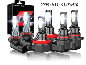Compatible with Ford F 150 2015 2016 2017 2018 2019 2020 2021 Led Headlight Hi/Low Beam+Fog Light Bulbs 9005 H11 9145